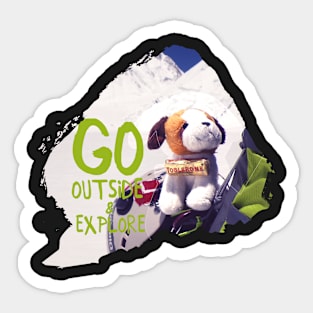 Go Outside & Explore - puppy Sticker